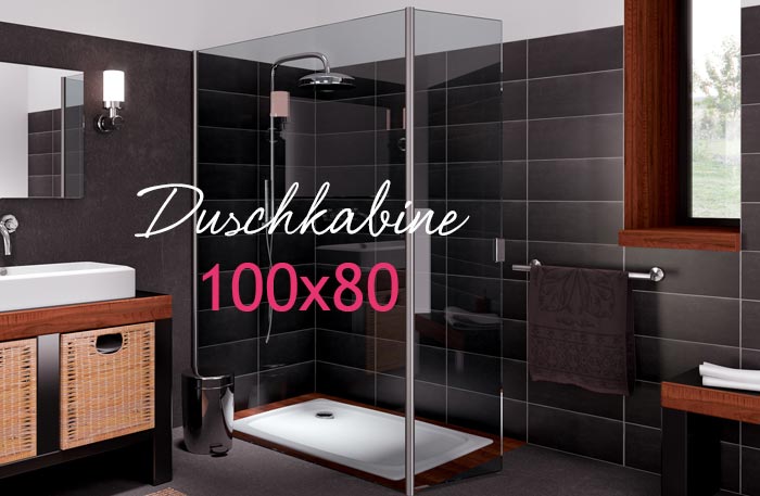 Duschkabine 100x80 - Dusche in der Größe 80x100cm